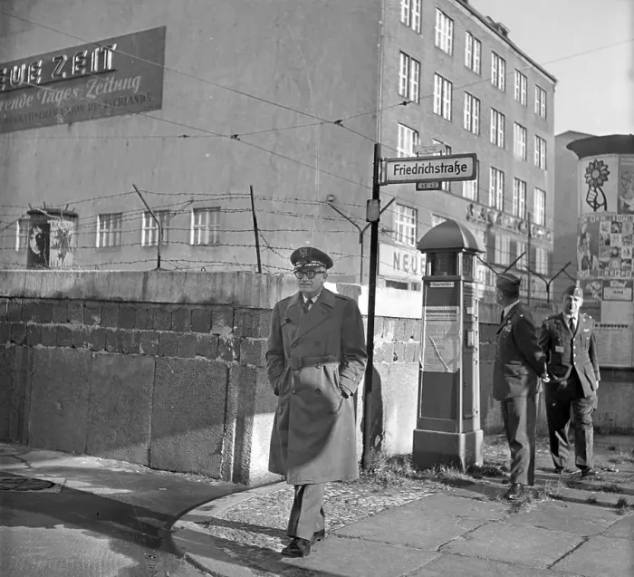 Framed Print : Barry Goldwater Near Checkpoint Charlie Framed Print : Barry Goldwater Near Checkpoint Charlie