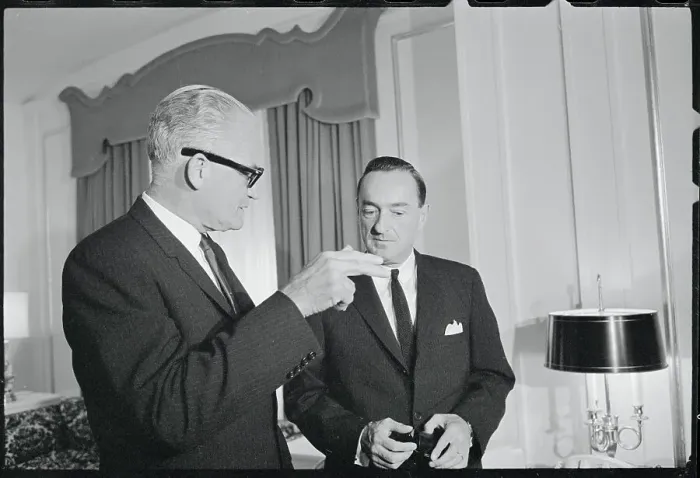 Framed Print : Barry Goldwater and William Miller Conversing Framed Print : Barry Goldwater and William Miller Conversing
