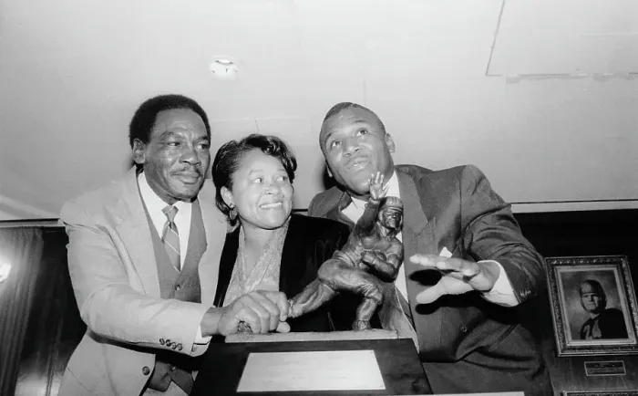 Framed Print : Barry Sanders and His Parents Framed Print : Barry Sanders and His Parents