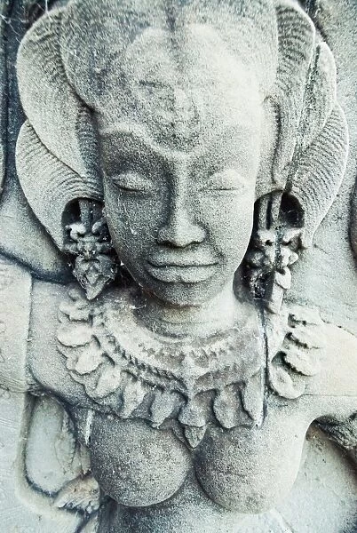 Bas relief carvings, Angkor Wat temple