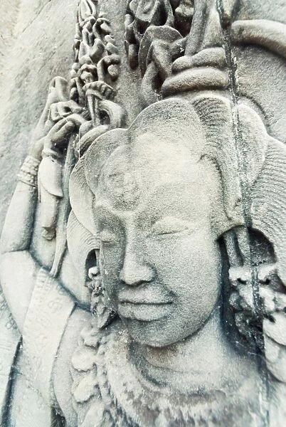Bas relief carvings, Angkor Wat temple