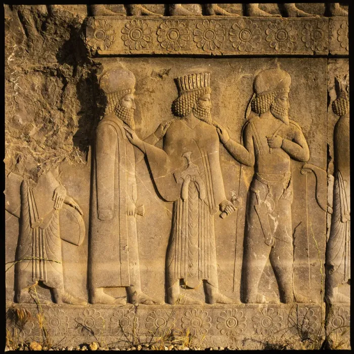 Framed Print : Bas-relief depicting Median dignitaries