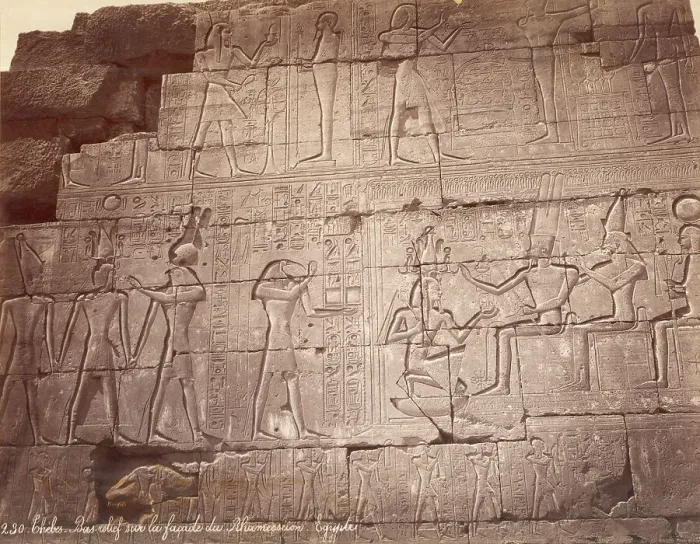 Framed Print : Bas-Relief on the Facade of Ramses Tomb Framed Print : Bas-Relief on the Facade of Ramses Tomb