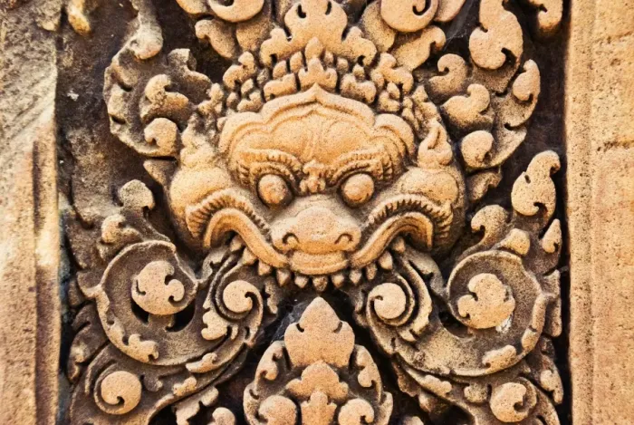 Framed Print : Bas relief of a Kala, Banteay Srei Framed Print : Bas relief of a Kala, Banteay Srei