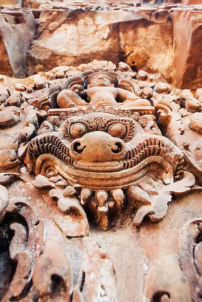 Bas relief of a Kala, Banteay Srei