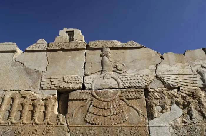 Framed Print : Bas-relief in Persepolis, Iran