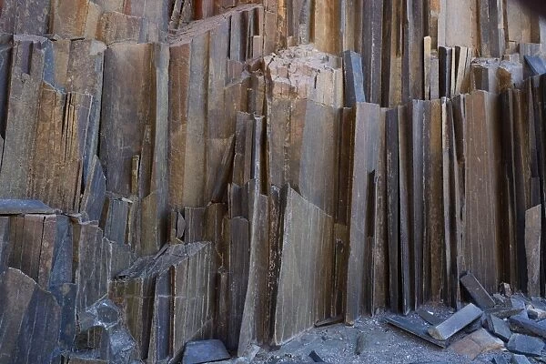 Basalt columns, so-called Organ Pipes, Twyfelfontein, Damaraland, Kunene Region, Namibia