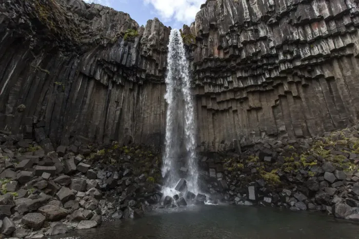 Framed Print : Basalt columns, Svartifoss waterfall, Skaftafell National Park, Iceland Framed Print : Basalt columns, Svartifoss waterfall, Skaftafell National Park, Iceland