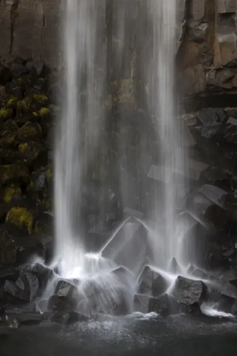 Framed Print : Basalt columns, Svartifoss waterfall, Skaftafell National Park, Iceland