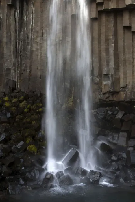Framed Print : Basalt columns, Svartifoss waterfall, Skaftafell National Park, Iceland
