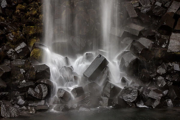 Basalt columns, Svartifoss waterfall, Skaftafell National Park, Iceland