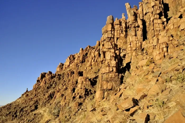 Framed Print : Basalt towers in the Mik mountains, Damaraland, Namibia, Africa Framed Print : Basalt towers in the Mik mountains, Damaraland, Namibia, Africa