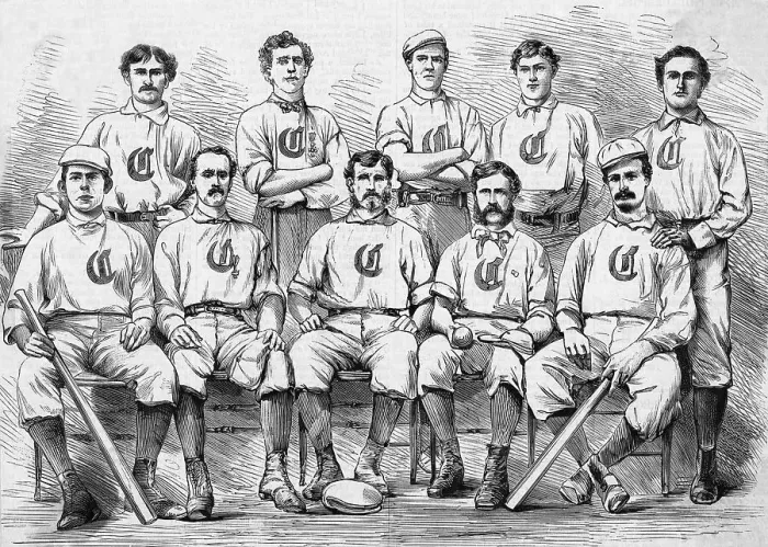 Framed Print : Nine Basball Players In Pose; Woodcut Framed Print : Nine Basball Players In Pose; Woodcut