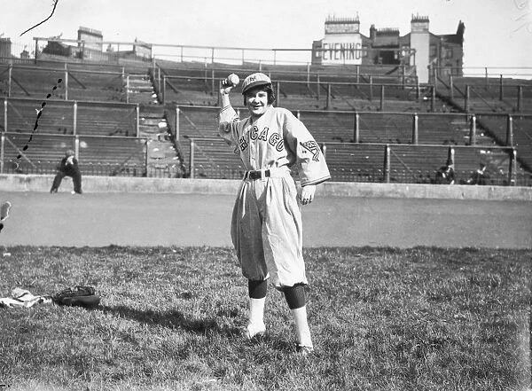 Baseball. 3rd May 1927: Baseball Pitcher in London
