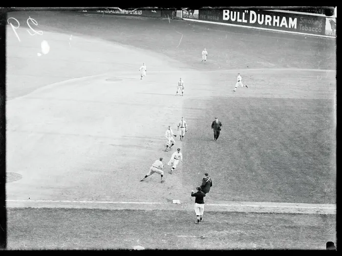Framed Print : Baseball Action During Yanks Washington Game