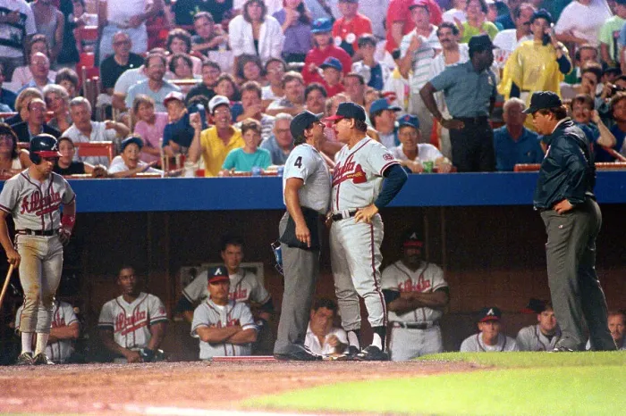 Framed Print : Baseball Argument Between Mark Hirschbeck and Bobby Cox