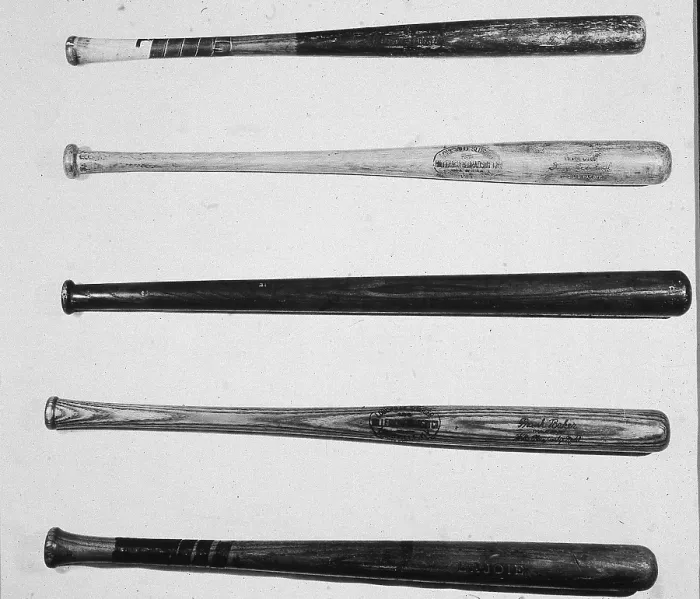 Framed Print : Baseball Bats Of The Famous Framed Print : Baseball Bats Of The Famous