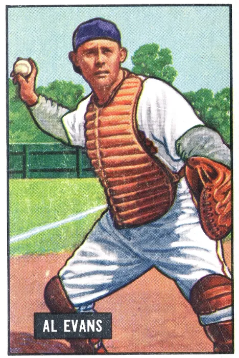Framed Print : Baseball Card Of Al Evans