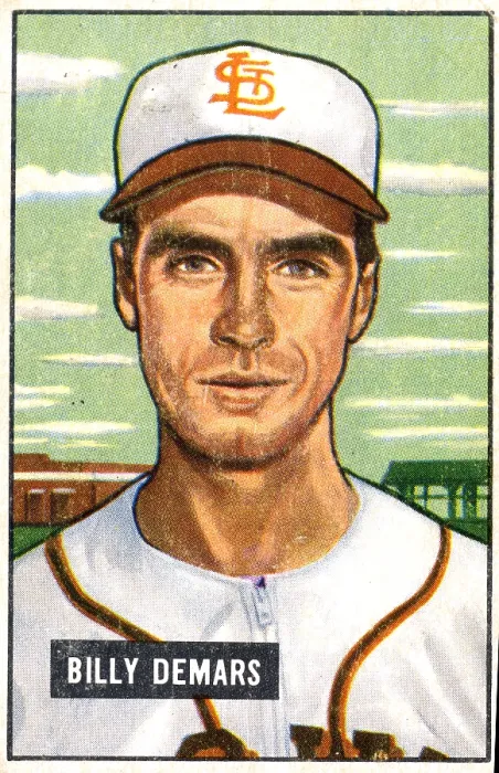 Framed Print : Baseball Card Of Billy DeMars Framed Print : Baseball Card Of Billy DeMars