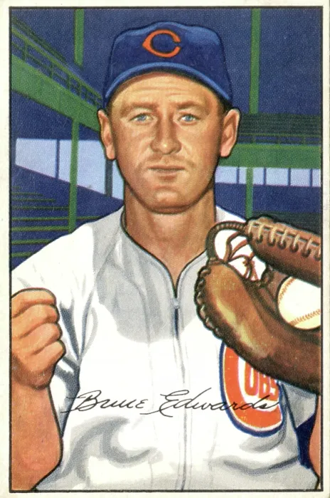 Framed Print : Baseball Card Of Bruce Edwards Framed Print : Baseball Card Of Bruce Edwards