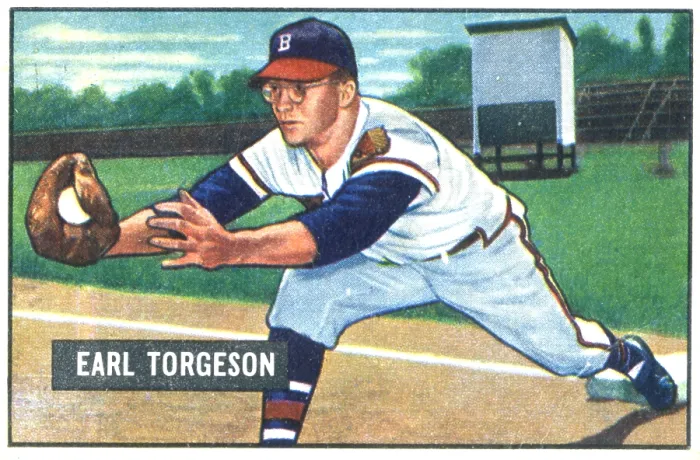 Framed Print : Baseball Card Of Earl Torgeson Framed Print : Baseball Card Of Earl Torgeson