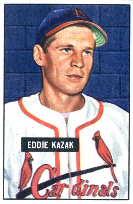 Framed Print : Baseball Card Of Eddie Kazak Framed Print : Baseball Card Of Eddie Kazak