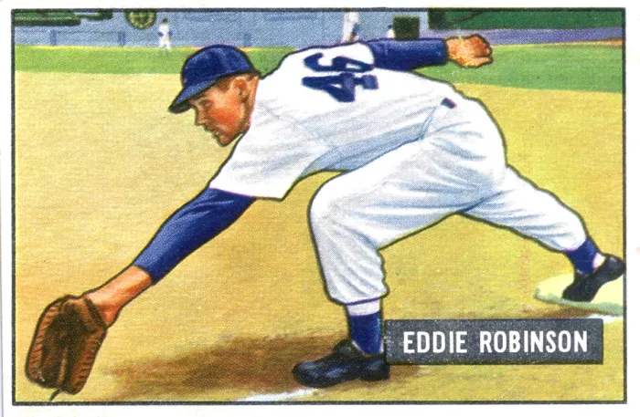 Framed Print : Baseball Card Of Eddie Robinson Framed Print : Baseball Card Of Eddie Robinson