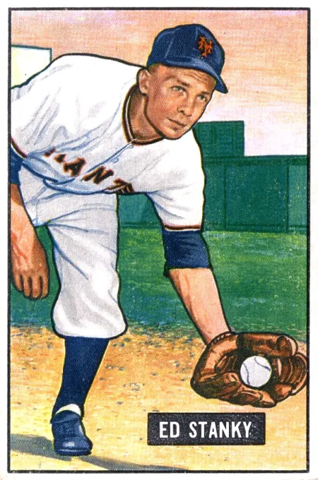 Framed Print : Baseball Card Of Eddie Stanky