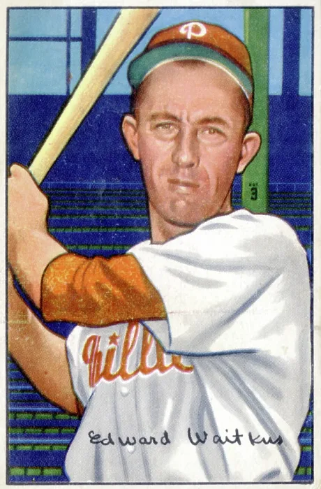 Framed Print : Baseball Card Of Eddie Waitkus Framed Print : Baseball Card Of Eddie Waitkus