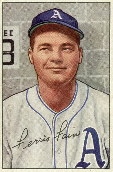 Framed Print : Baseball Card Of Ferris Fain Framed Print : Baseball Card Of Ferris Fain