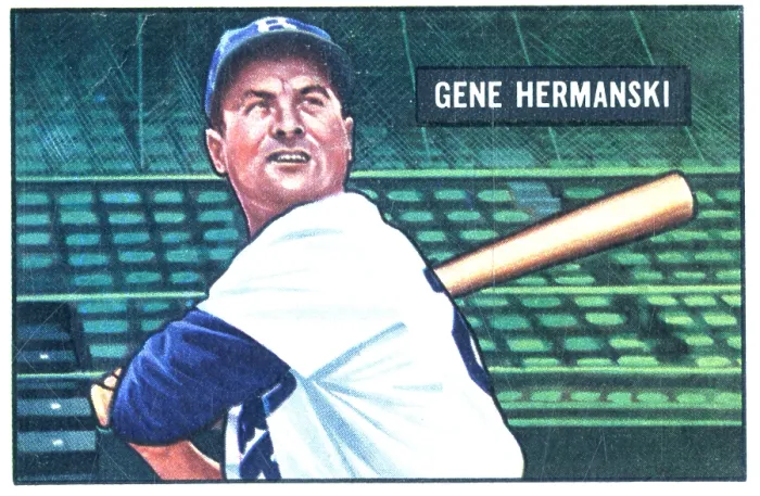 Framed Print : Baseball Card Of Gene Hermanski