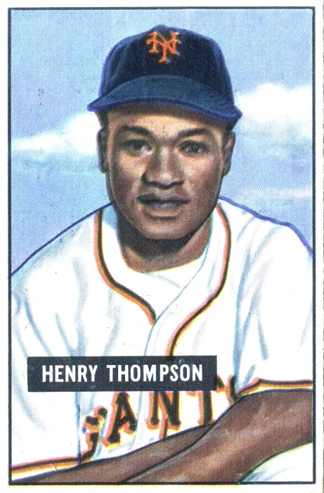 Framed Print : Baseball Card Of Hank Thompson Framed Print : Baseball Card Of Hank Thompson