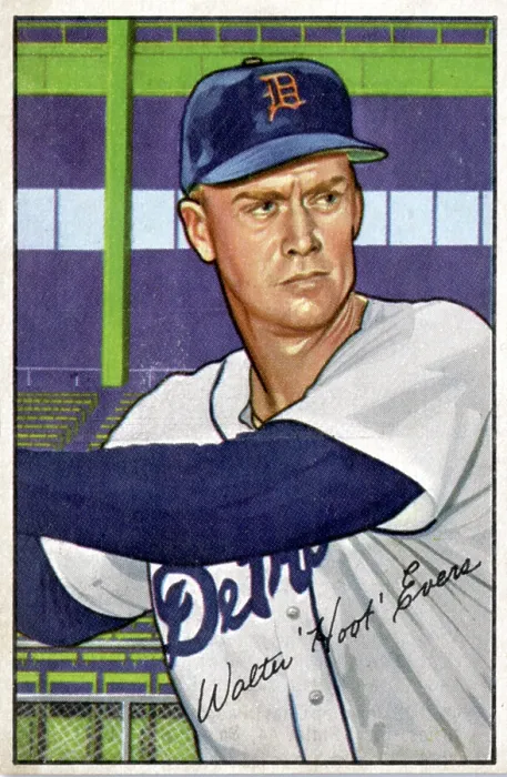 Framed Print : Baseball Card Of Hoot Evers Framed Print : Baseball Card Of Hoot Evers