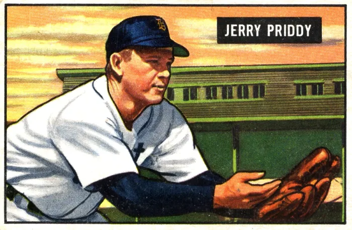 Framed Print : Baseball Card Of Jerry Priddy Framed Print : Baseball Card Of Jerry Priddy
