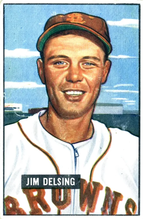 Framed Print : Baseball Card Of Jim Delsing Framed Print : Baseball Card Of Jim Delsing