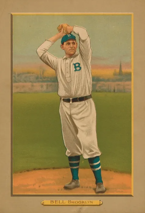Framed Print : Baseball Card Titled Bell - Brooklyn Framed Print : Baseball Card Titled Bell - Brooklyn