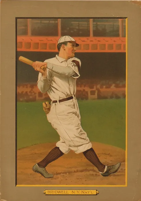 Framed Print : Baseball Card Titled Bridwell - N.Y. Nat'l Framed Print : Baseball Card Titled Bridwell - N.Y. Nat'l