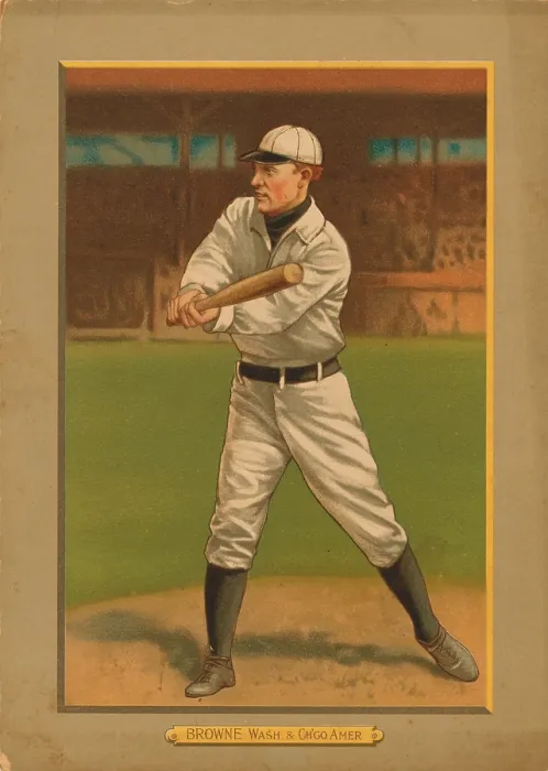 Framed Print : Baseball Card Titled Browne - Wash. & Ch'go Amer