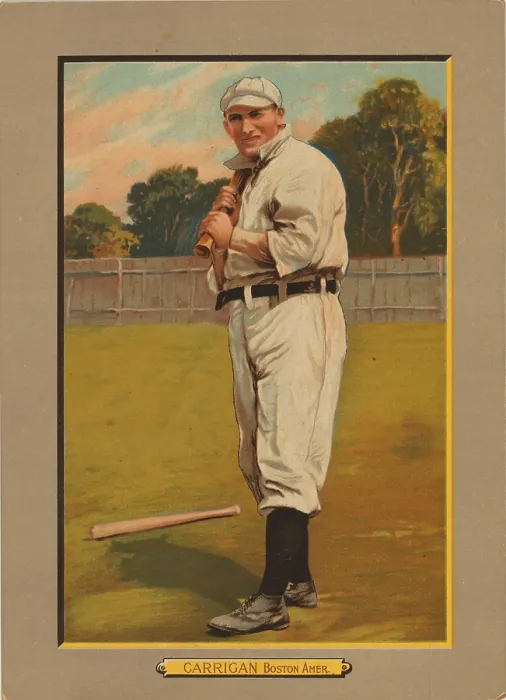 Framed Print : Baseball Card Titled Carrigan - Boston Amer Framed Print : Baseball Card Titled Carrigan - Boston Amer