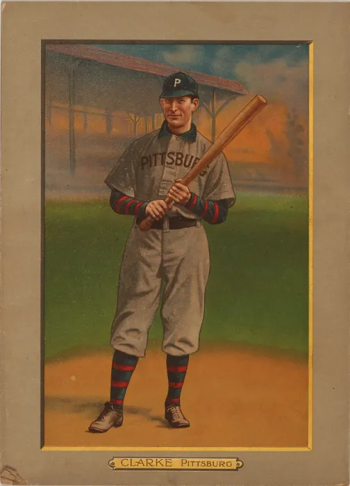 Framed Print : Baseball Card Titled Clarke - Pittsburg Framed Print : Baseball Card Titled Clarke - Pittsburg