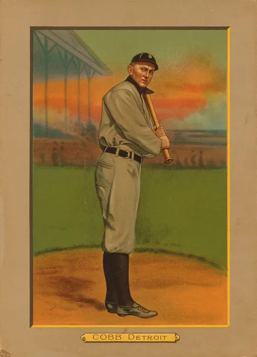 Framed Print : Baseball Card Titled Cobb - Detroit Framed Print : Baseball Card Titled Cobb - Detroit