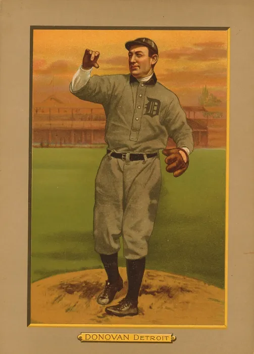 Framed Print : Baseball Card Titled Donovan - Detroit Framed Print : Baseball Card Titled Donovan - Detroit