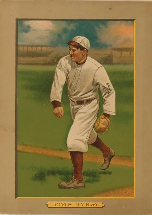 Framed Print : Baseball Card Titled Doyle - N.Y. Nat'l