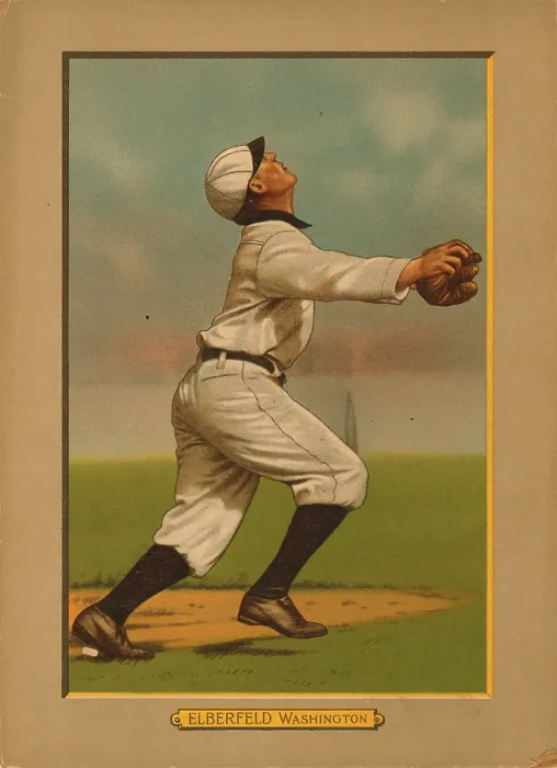 Framed Print : Baseball Card Titled Elberfeld - Washington Framed Print : Baseball Card Titled Elberfeld - Washington