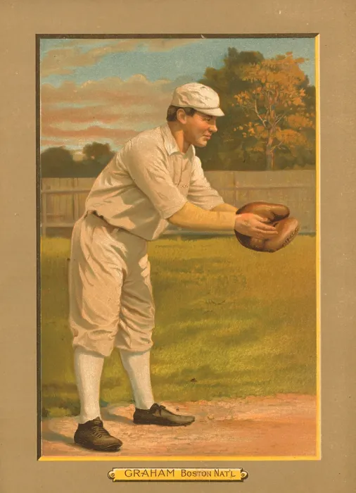 Framed Print : Baseball Card Titled Graham - Boston Nat'l Framed Print : Baseball Card Titled Graham - Boston Nat'l