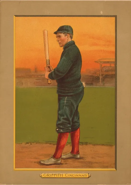 Framed Print : Baseball Card Titled Griffith - Cincinnati Framed Print : Baseball Card Titled Griffith - Cincinnati