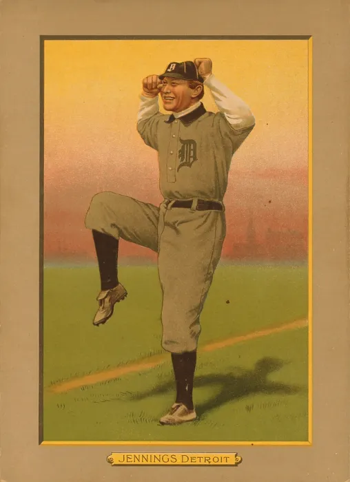 Framed Print : Baseball Card Titled Jennings - Detroit Framed Print : Baseball Card Titled Jennings - Detroit