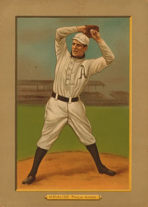 Framed Print : Baseball Card Titled Krause - Phila. Amer Framed Print : Baseball Card Titled Krause - Phila. Amer