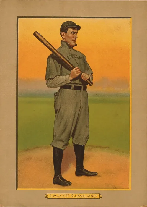 Framed Print : Baseball Card Titled Lajoie - Cleveland Framed Print : Baseball Card Titled Lajoie - Cleveland