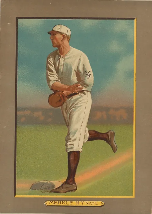Framed Print : Baseball Card Titled Merkle - N.Y. Nat'l Framed Print : Baseball Card Titled Merkle - N.Y. Nat'l